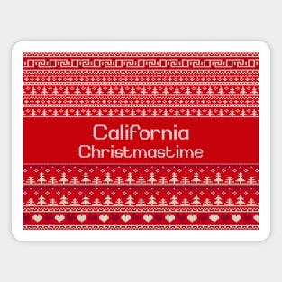 California (Ugly Sweater) Christmastime [long] Magnet